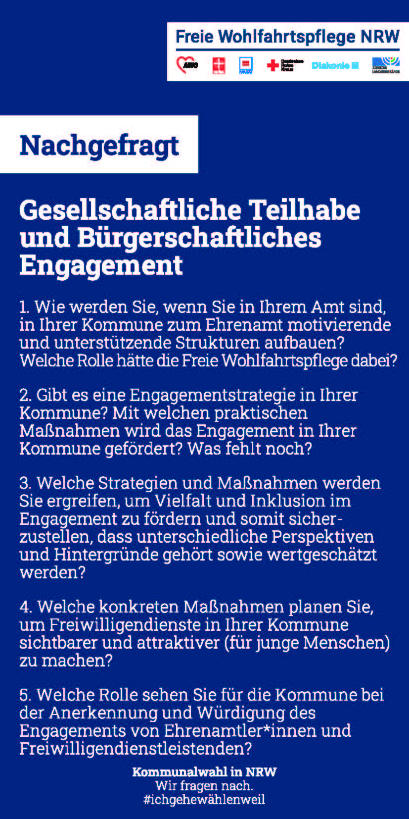 fragekarte zum bürgerschaftlichen engagement
