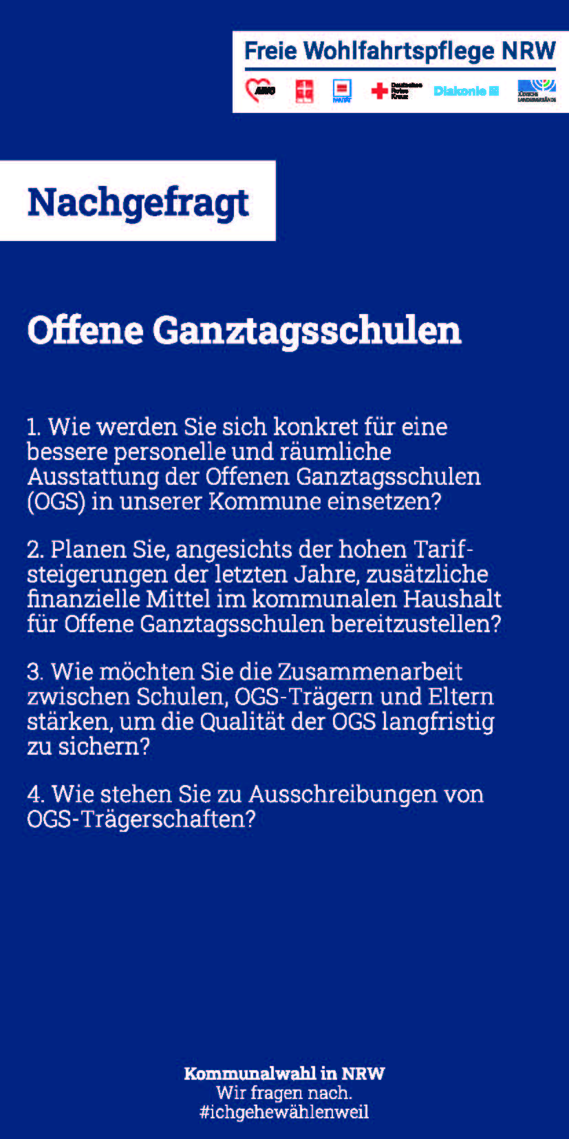 fragekarte zum thema offene ganztagsschulen