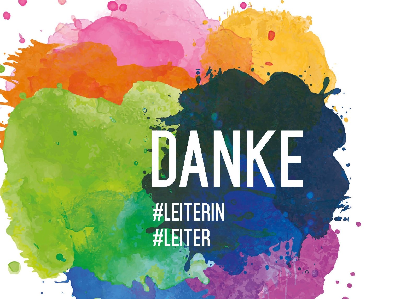 Postkarte DANKE #Leiterin #Leiter